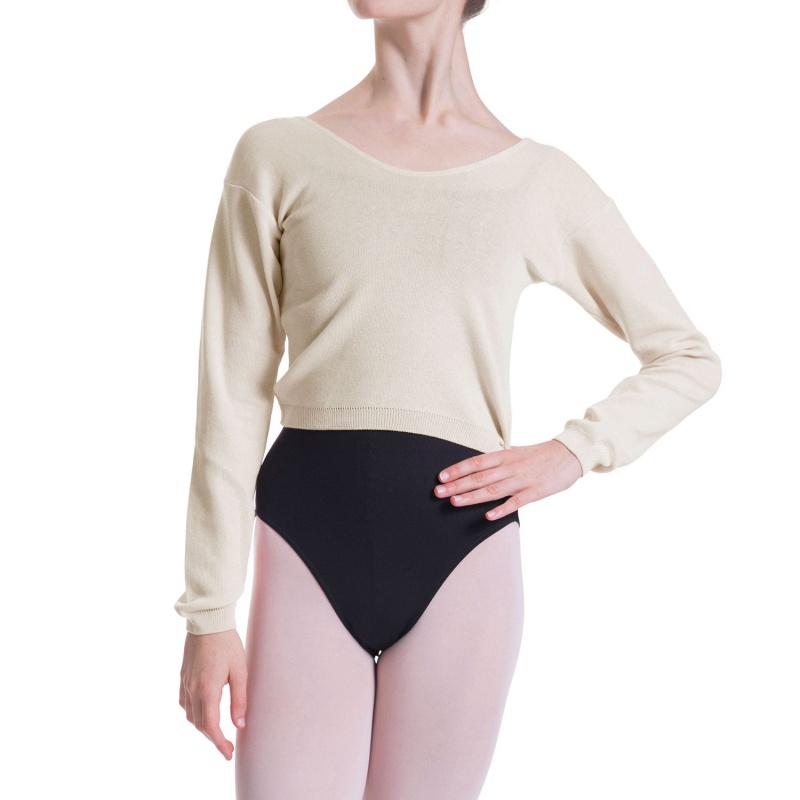 String Women's Bloch Overt Cropped Long Sleeve Sweater Tops | USZDE98740