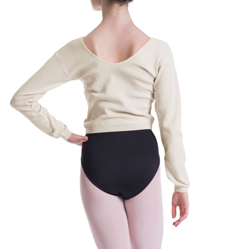 String Women's Bloch Overt Cropped Long Sleeve Sweater Tops | USZDE98740