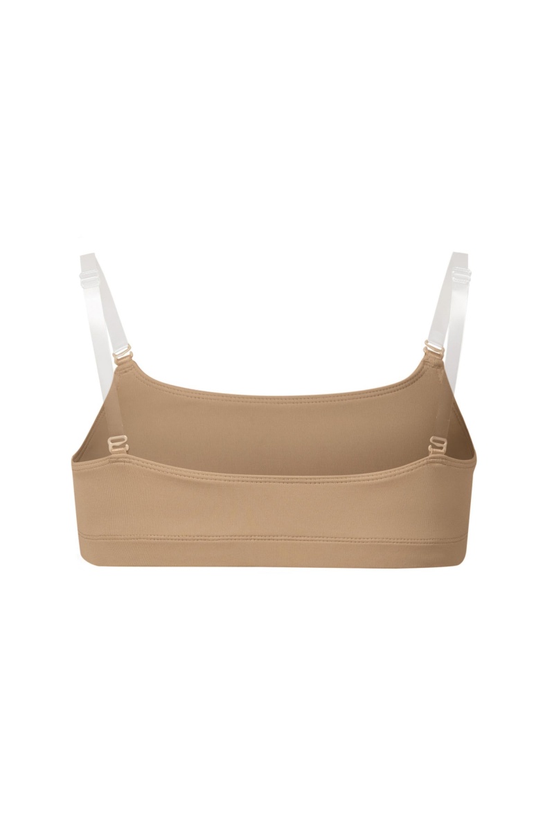 Tan Kids' Bloch Leia Crop Top Underwear | ZUSMJ85282