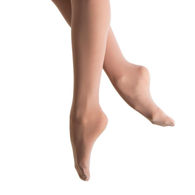 Tan Women\'s Bloch Elite Footed Tight | USDFL65267