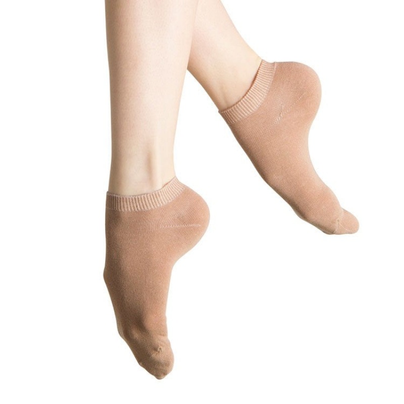 Tan Women's Bloch Jazz Socks | USDFL71662