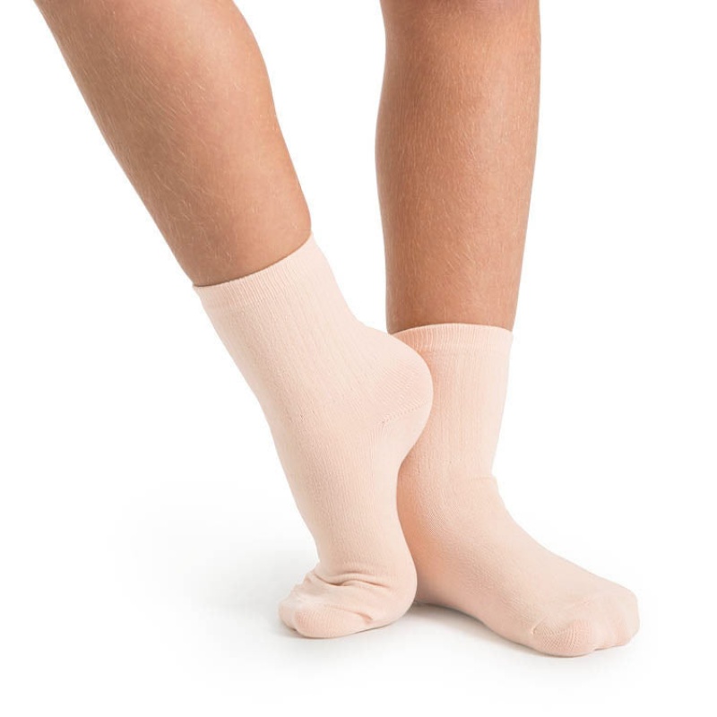 Theatrical Pink Kids\' Bloch Ballet Socks | BUSSO35416