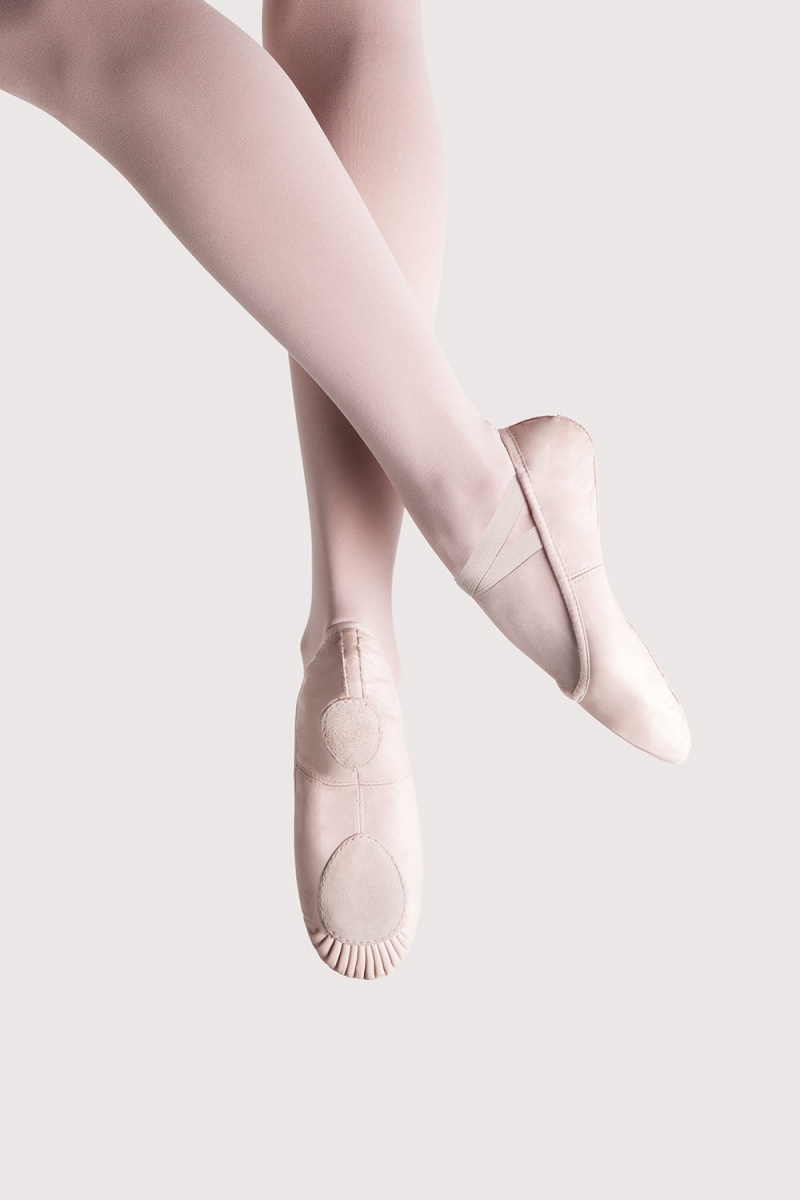 Theatrical Pink Women's Bloch Prolite II Leather Ballet Flats | SUSNY45626