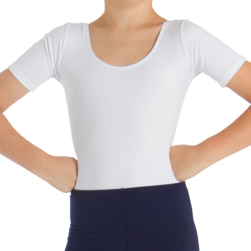 White Kids\' Bloch Bannon Cap Sleeve Tops | PUSER14866