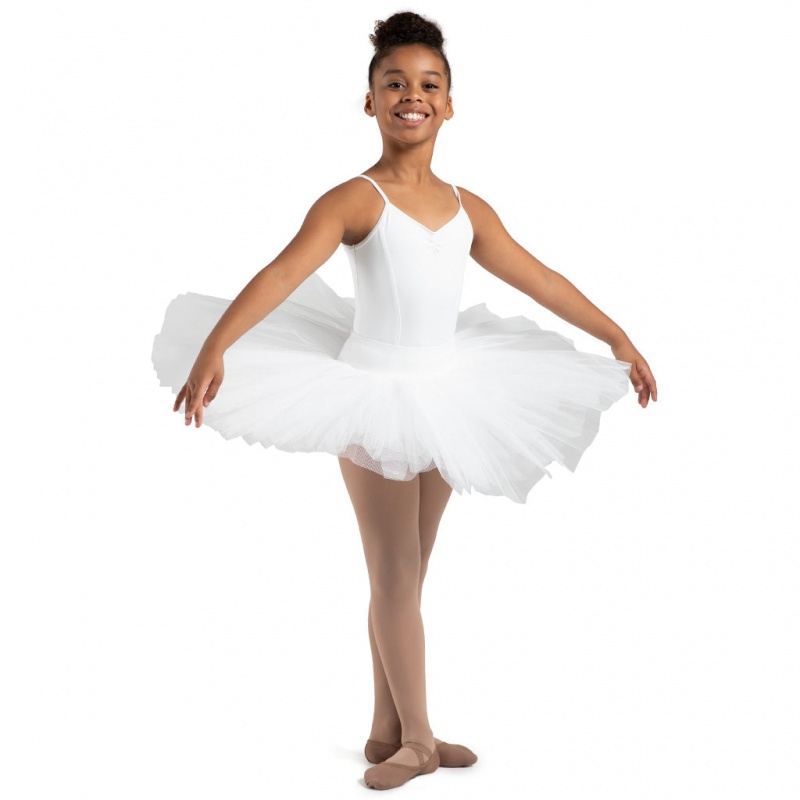 White Kids' Bloch Classic Practice Skirts | USJZR89819