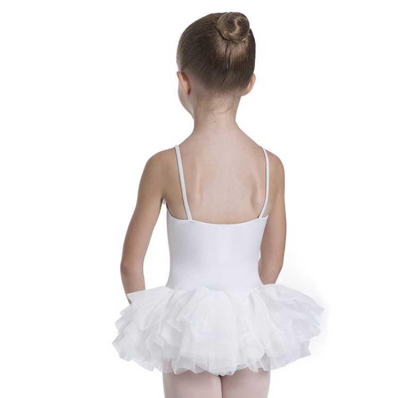 White Kids' Bloch Desdemona Leotard Dress | GUSUC27168