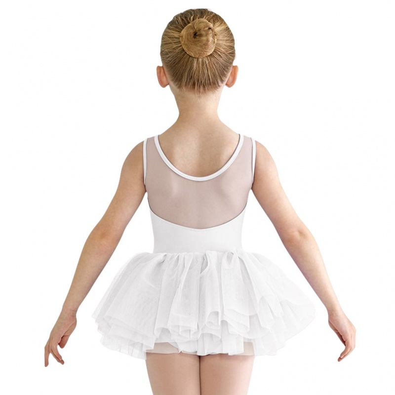 White Kids' Bloch Emica Sweetheart Dress | ZUSNQ93645