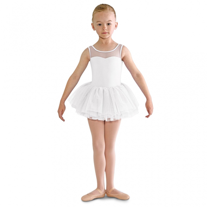 White Kids' Bloch Emica Sweetheart Dress | ZUSNQ93645