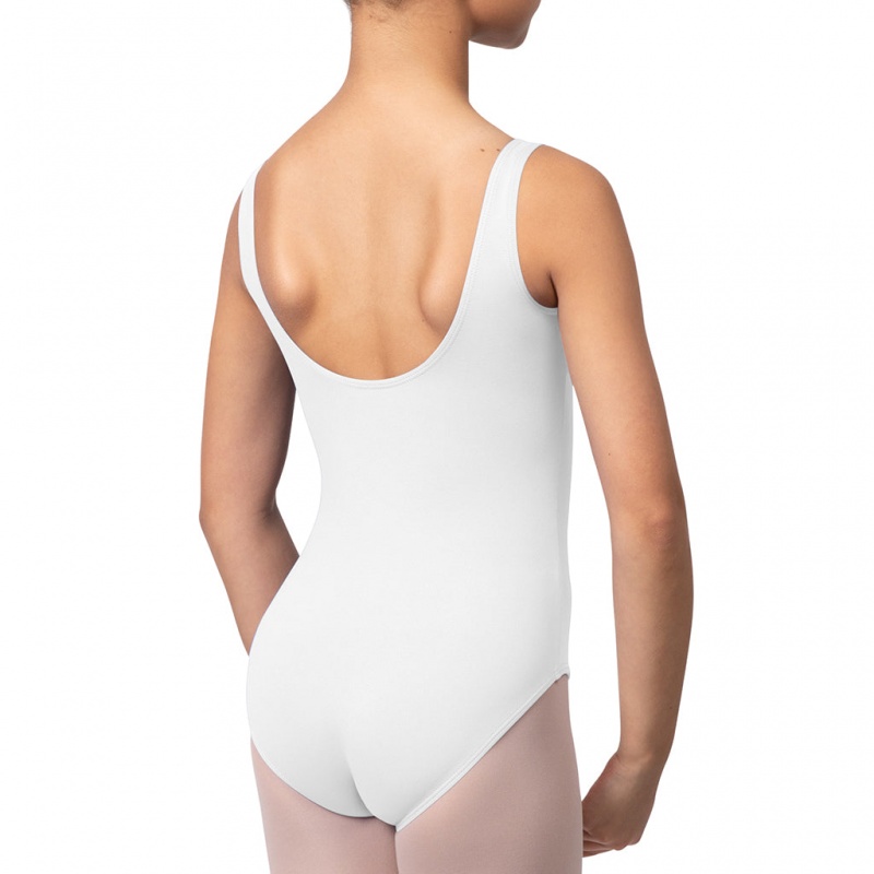 White Kids' Bloch Overture Ondina Princess Seam Leotards | USQAV59542