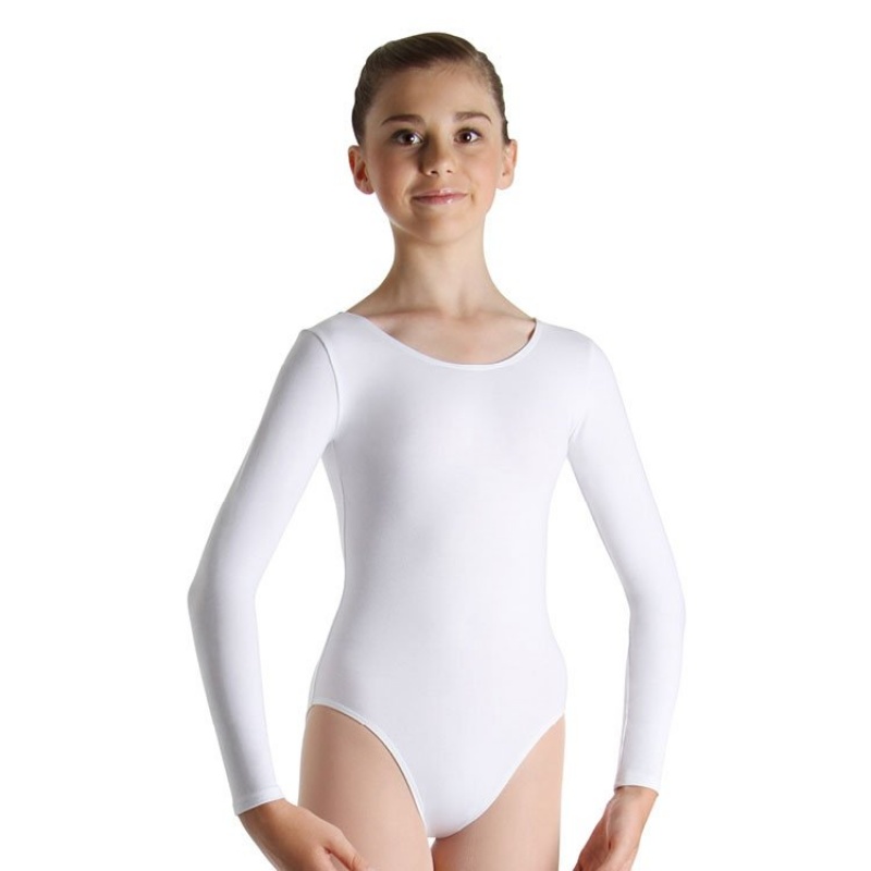 White Kids' Bloch Petal Leotards | QUSWA91860