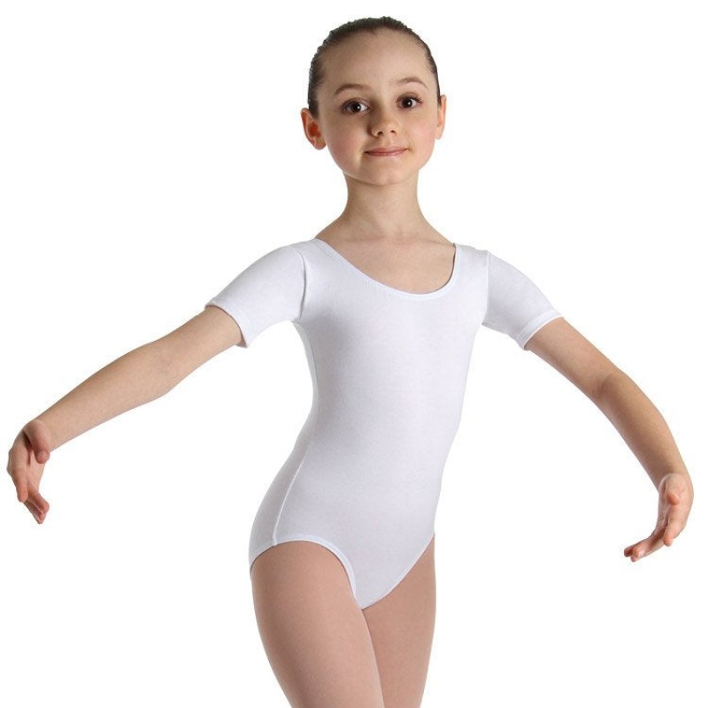 White Kids' Bloch Prima Leotards | USXMI12245