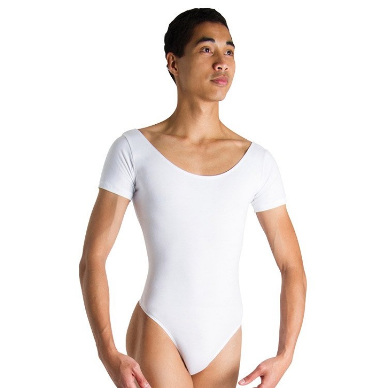 White Men\'s Bloch Brett Leotards | YUSVQ47131