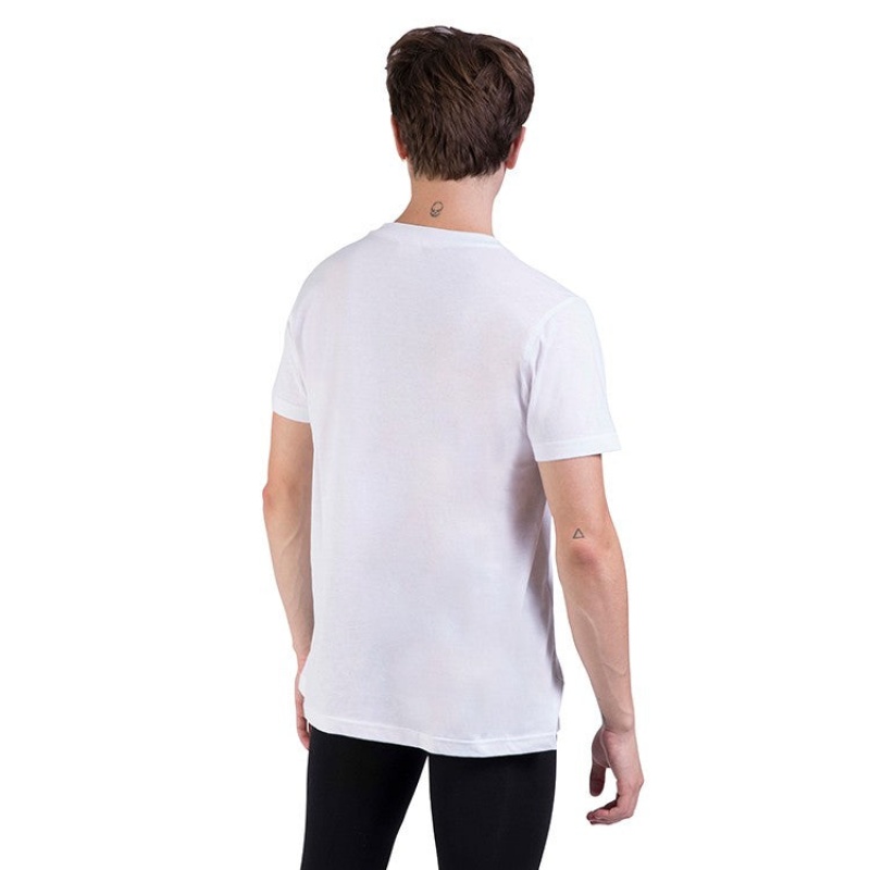 White Men's Bloch Heath Relaxed Slim Fit Tops | ZUSMJ49071