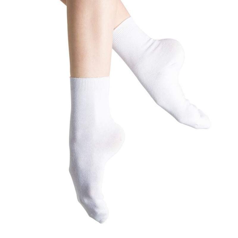 White Women's Bloch Ankle Socks | AUSWC61319