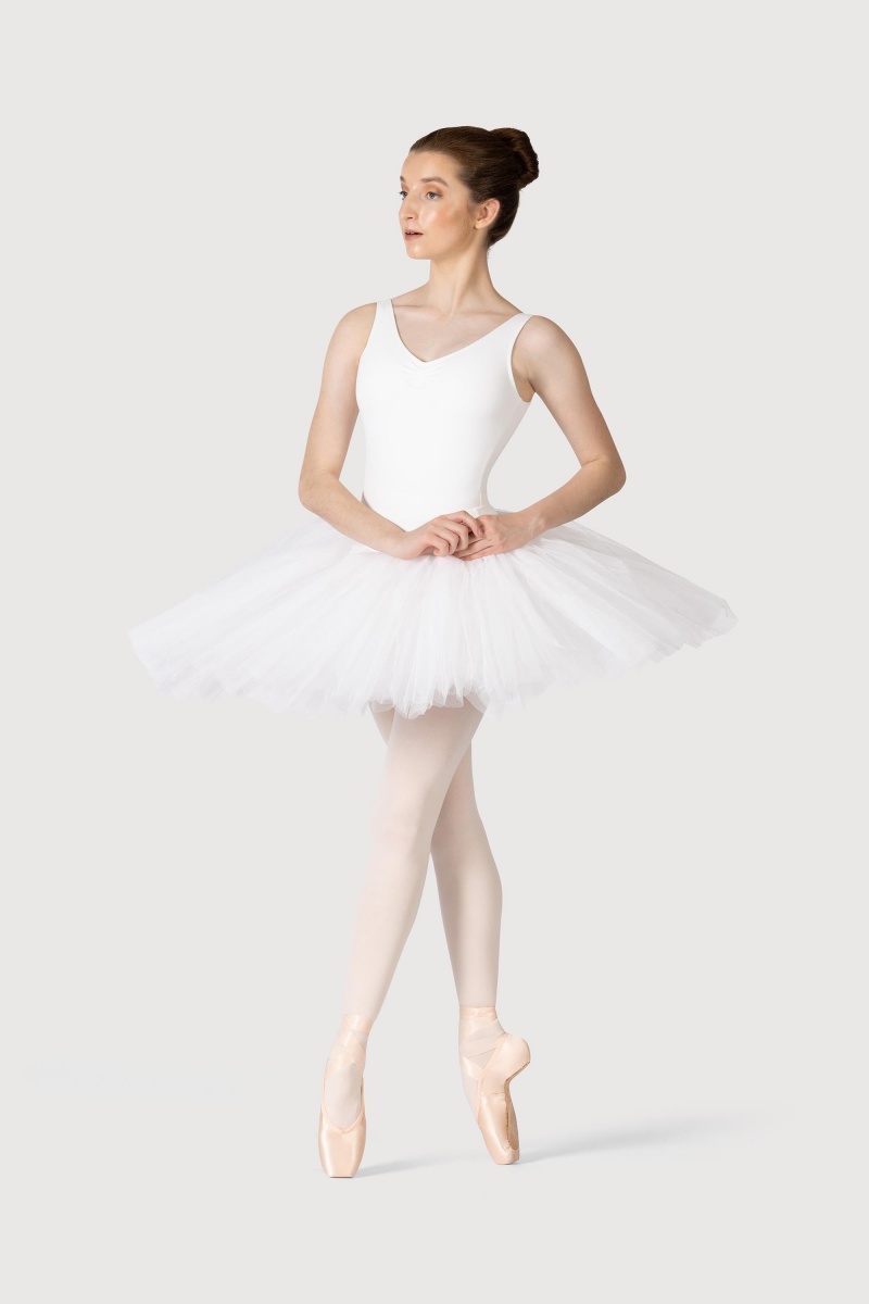 White Women\'s Bloch Classic Practice ½ Tutu Skirts | TUSWZ14198