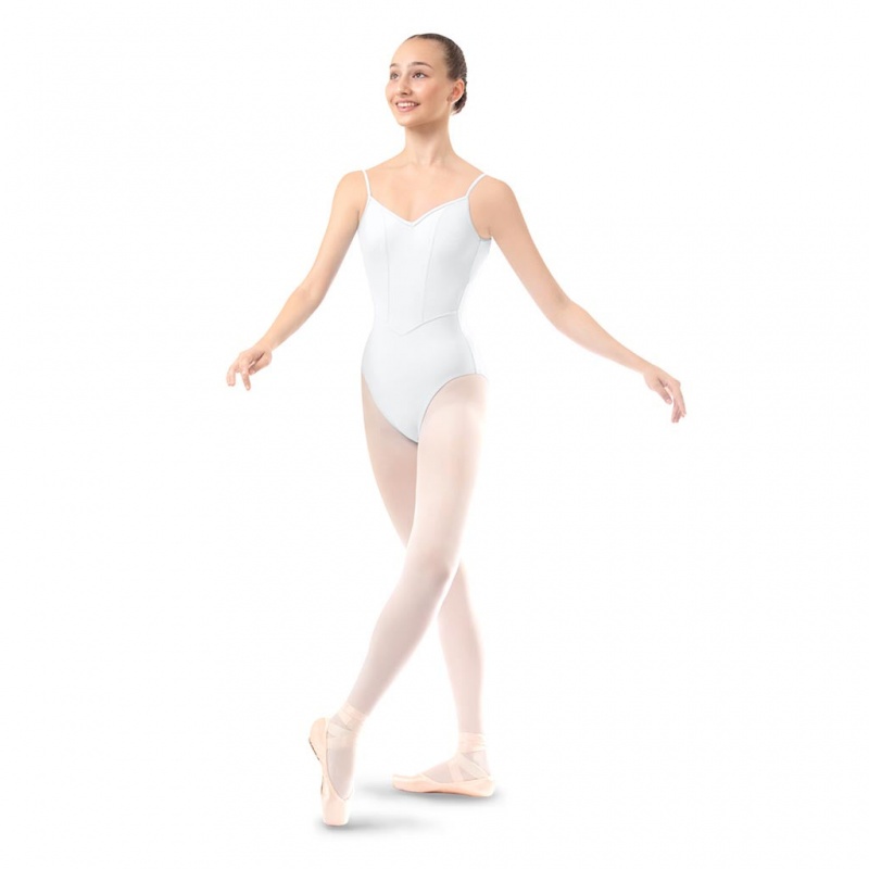 White Women's Bloch Danse De Paris 'Nikita' Leotards | USJZR48326