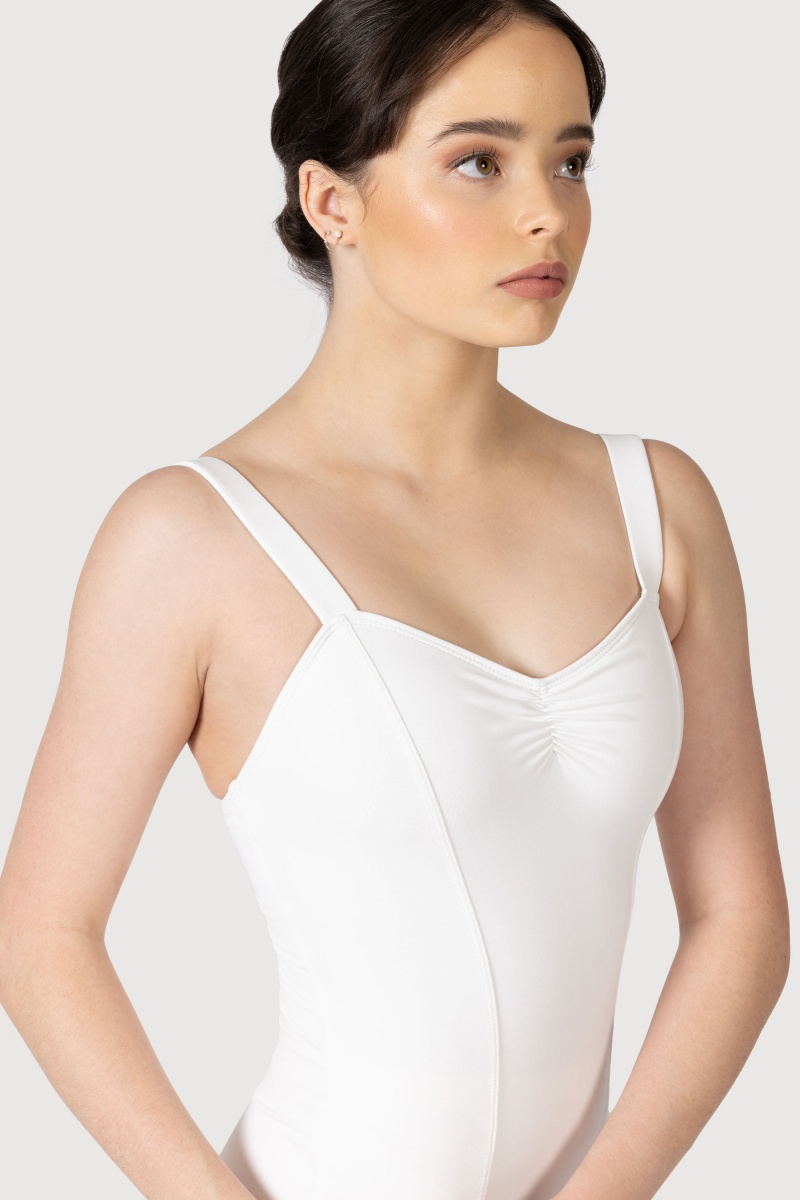 White Women's Bloch Overture Obelia Princess Seam Leotards | USEAH77569