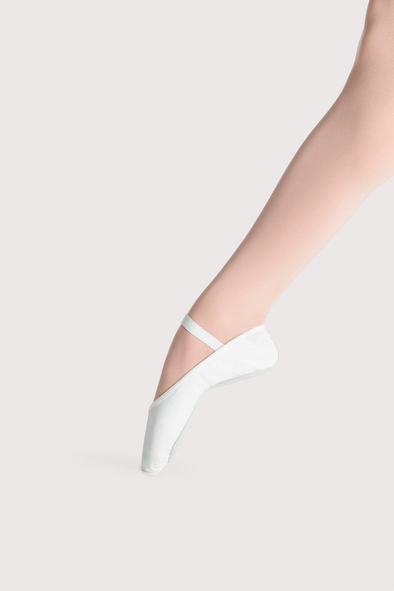 White Women's Bloch Prolite Leather Ballet Flats | UUSTG19034