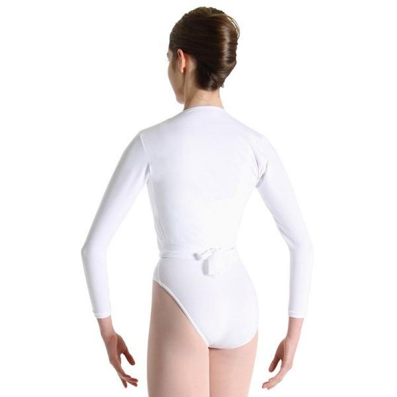 White Women's Bloch Xenia Cross-Over Tops | USQAV82185