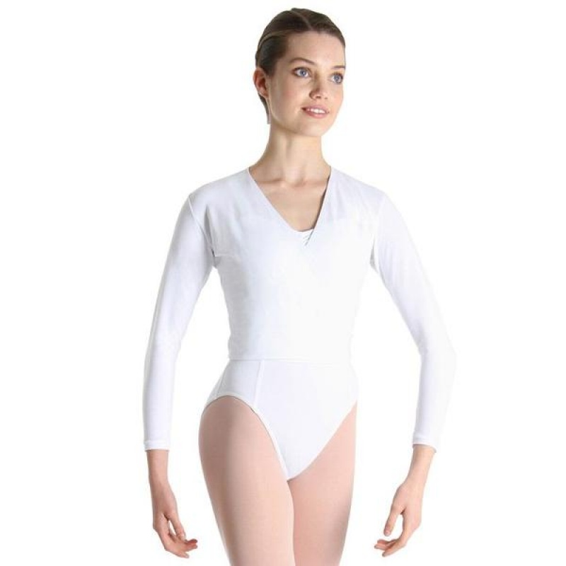 White Women\'s Bloch Xenia Cross-Over Tops | USQAV82185