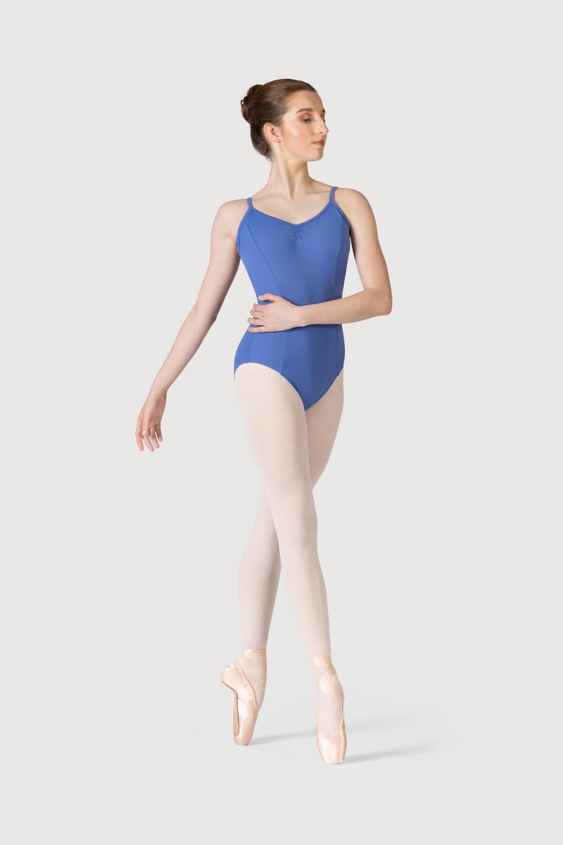 Zaffiro Kids' Bloch Microlux™ Cherie Princess Cami Gathered Front & Back Leotards | PUSER48412